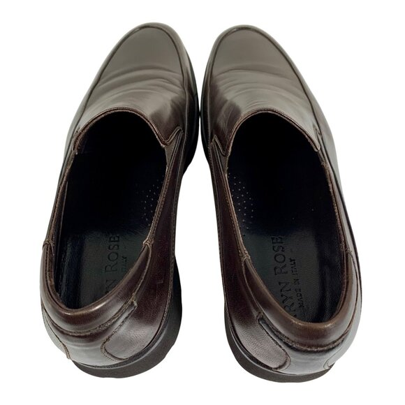 Taryn Rose Brown Leather Slip-On Loafers Cushion Heels Mens Size 10 C - Picture 4 of 9